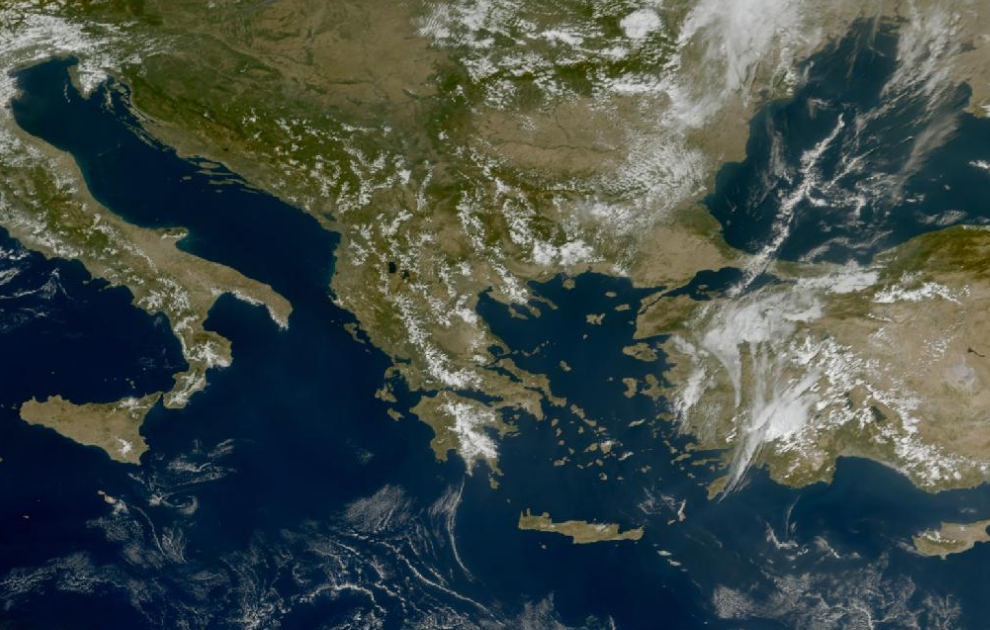 Τελευταία δορυφορική εικόνα νεφοκάλυψης