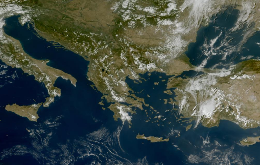 Τελευταία δορυφορική εικόνα νεφοκάλυψης