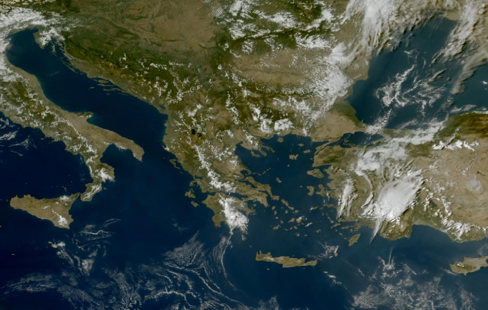Τελευταία δορυφορική εικόνα νεφοκάλυψης