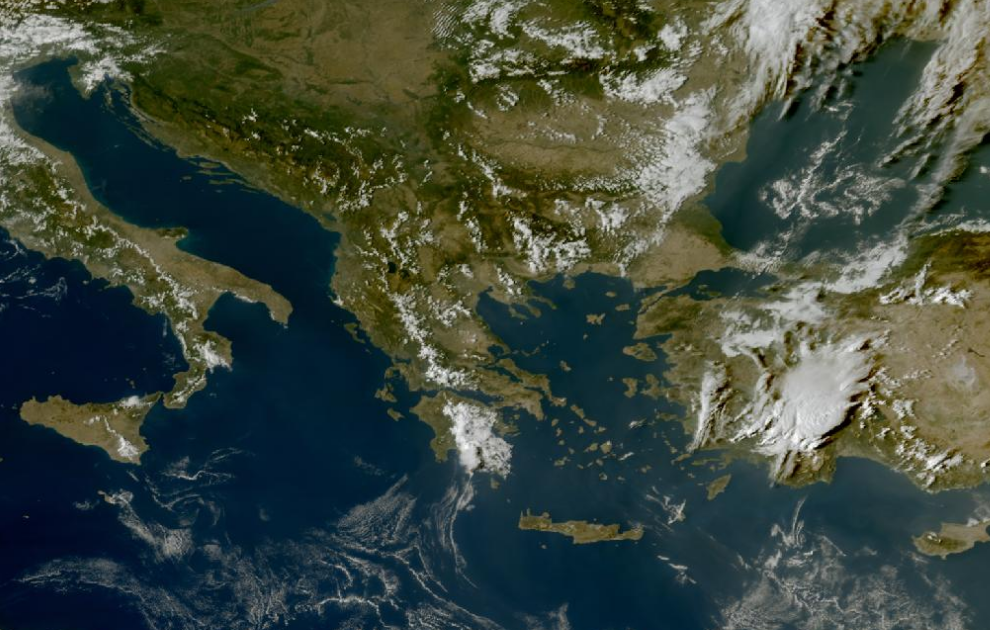 Τελευταία δορυφορική εικόνα νεφοκάλυψης