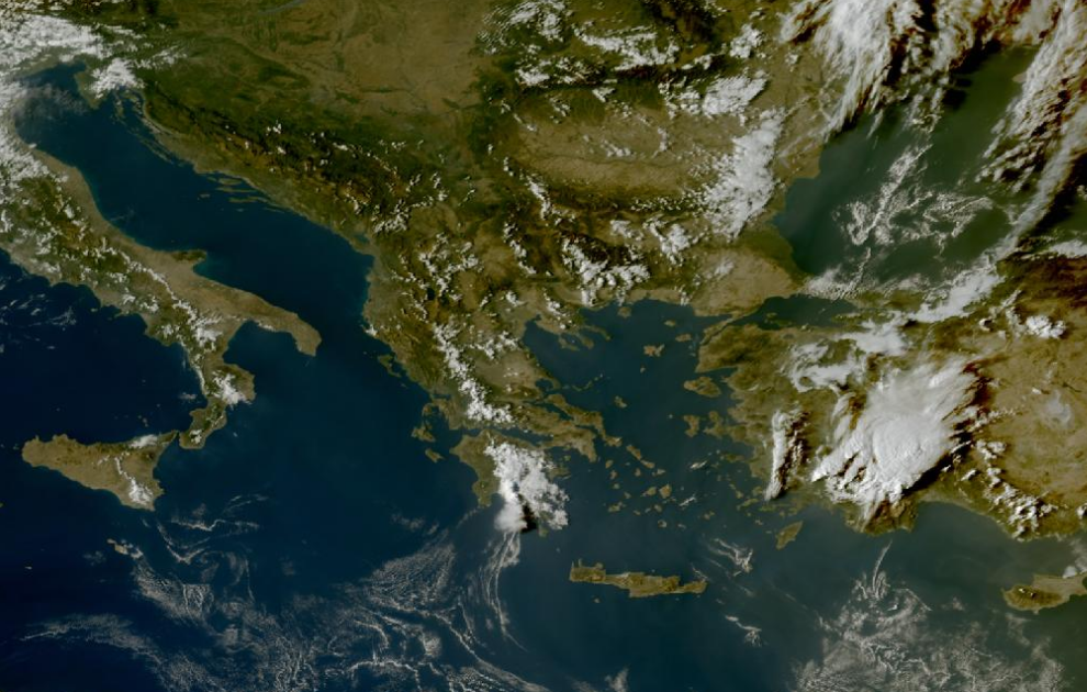 Τελευταία δορυφορική εικόνα νεφοκάλυψης