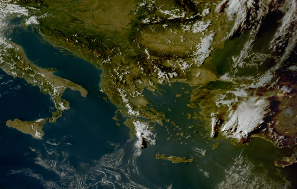 Τελευταία δορυφορική εικόνα νεφοκάλυψης