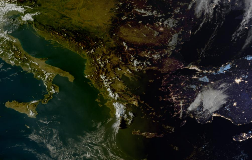 Τελευταία δορυφορική εικόνα νεφοκάλυψης