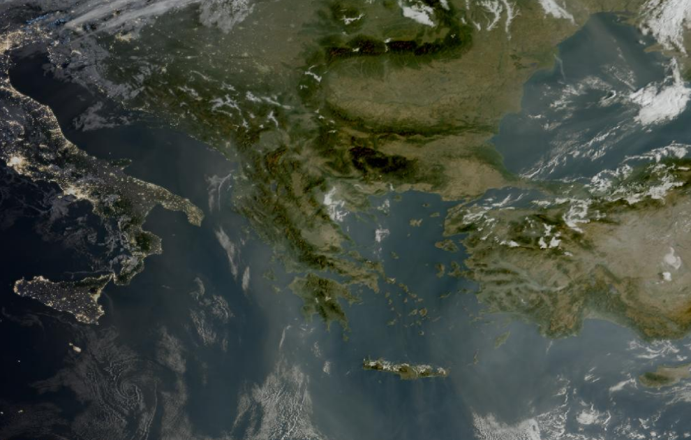 Τελευταία δορυφορική εικόνα νεφοκάλυψης