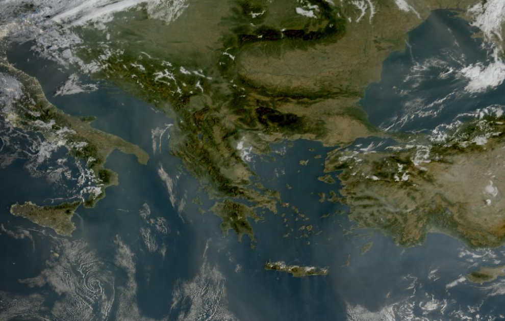 Τελευταία δορυφορική εικόνα νεφοκάλυψης
