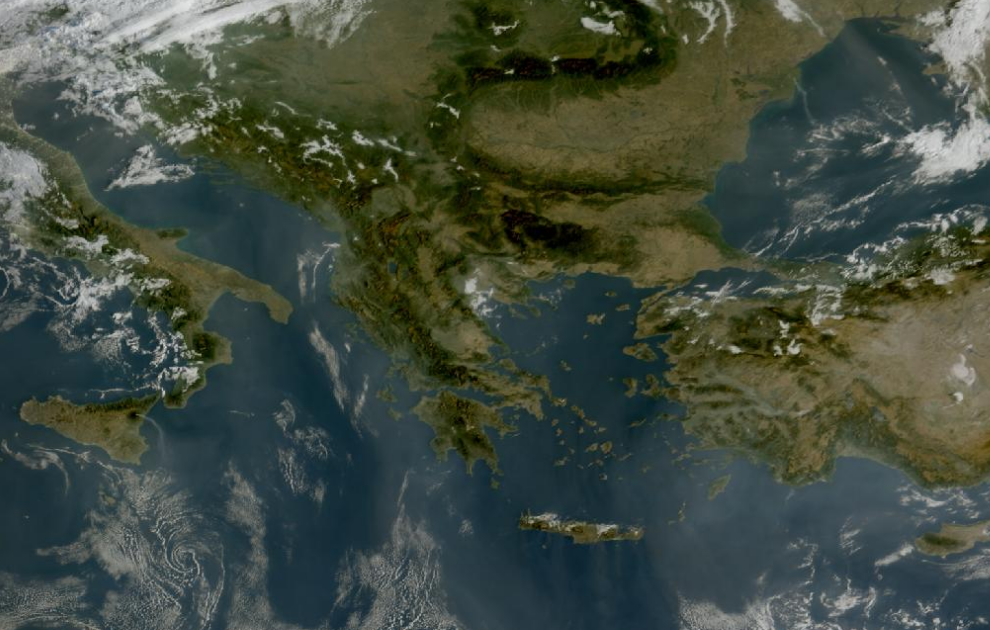Τελευταία δορυφορική εικόνα νεφοκάλυψης