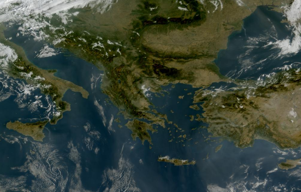 Τελευταία δορυφορική εικόνα νεφοκάλυψης