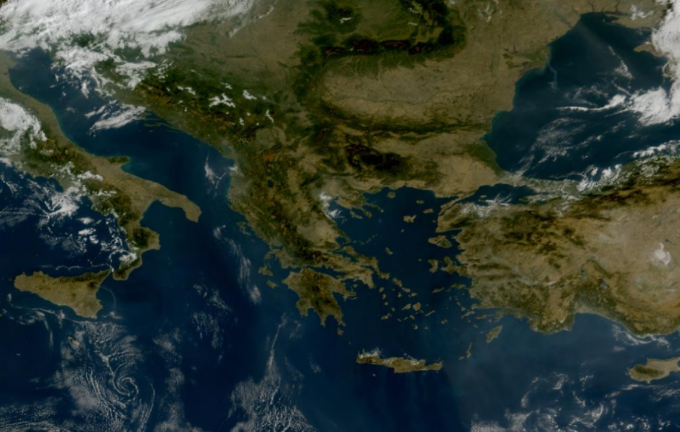 Τελευταία δορυφορική εικόνα νεφοκάλυψης