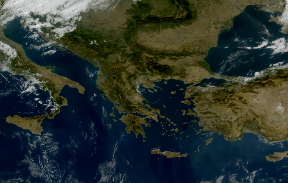 Τελευταία δορυφορική εικόνα νεφοκάλυψης