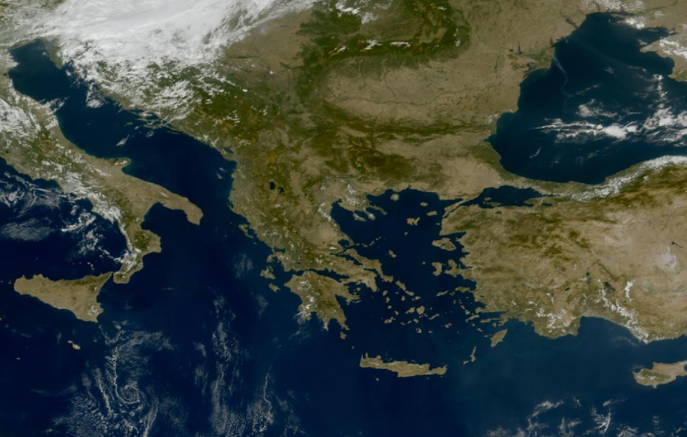 Τελευταία δορυφορική εικόνα νεφοκάλυψης