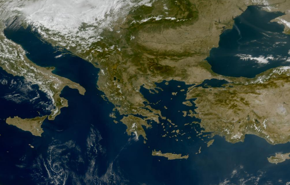 Τελευταία δορυφορική εικόνα νεφοκάλυψης