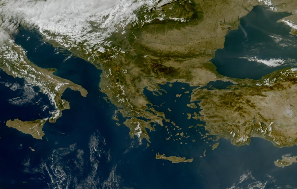 Τελευταία δορυφορική εικόνα νεφοκάλυψης