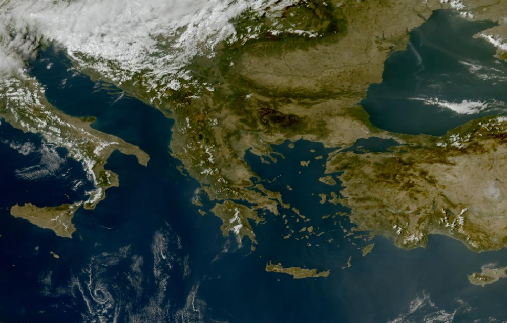 Τελευταία δορυφορική εικόνα νεφοκάλυψης