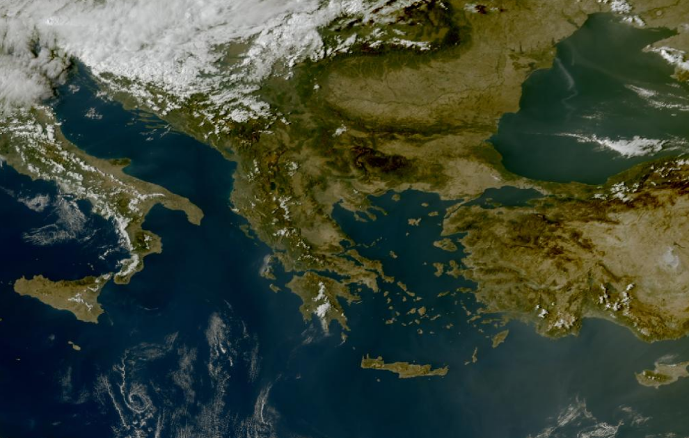 Τελευταία δορυφορική εικόνα νεφοκάλυψης
