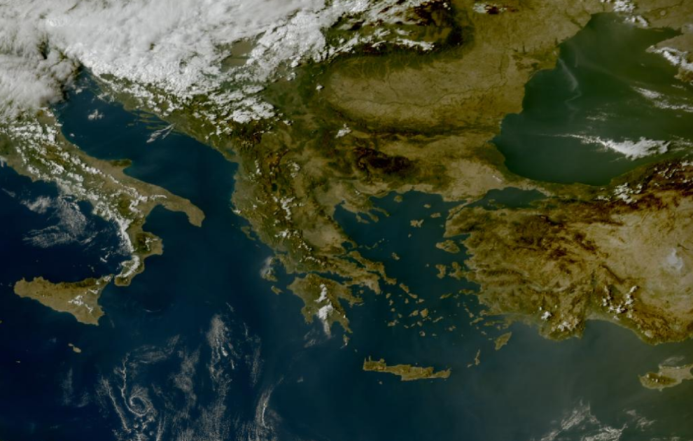 Τελευταία δορυφορική εικόνα νεφοκάλυψης