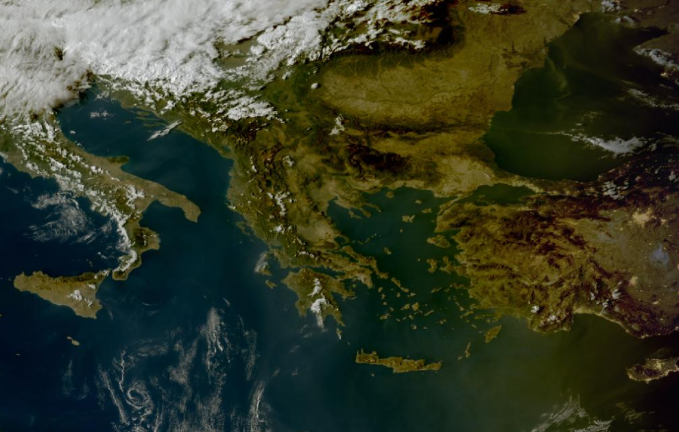 Τελευταία δορυφορική εικόνα νεφοκάλυψης