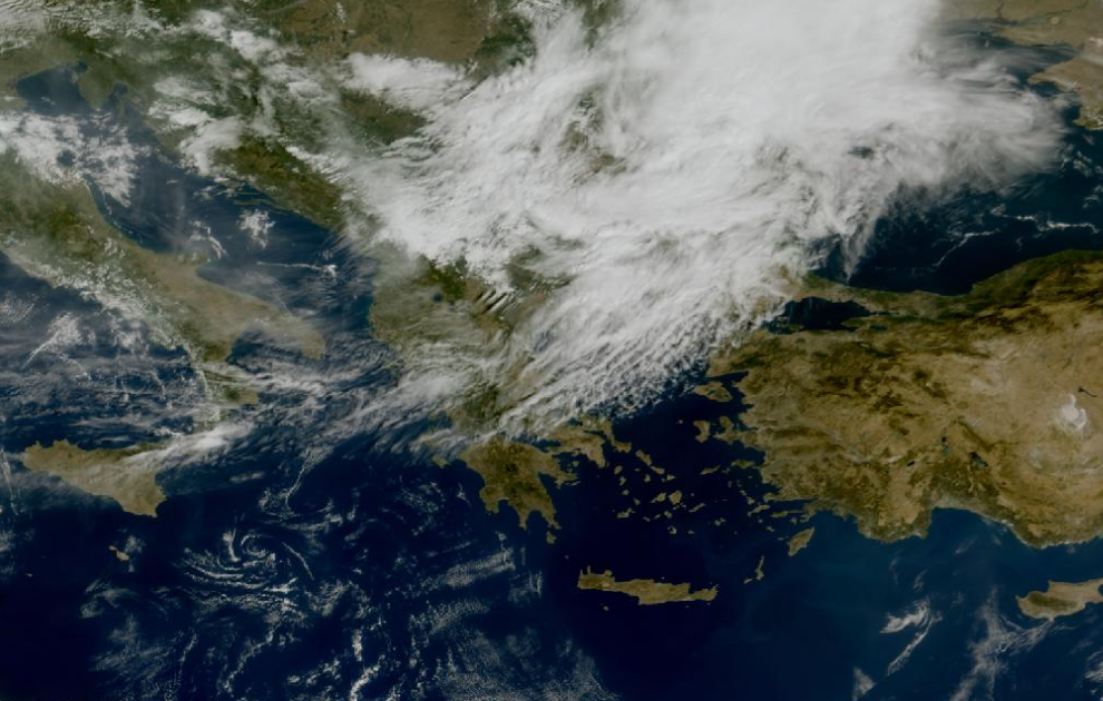 Τελευταία δορυφορική εικόνα νεφοκάλυψης
