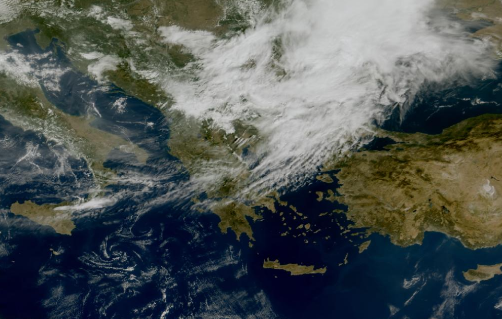 Τελευταία δορυφορική εικόνα νεφοκάλυψης