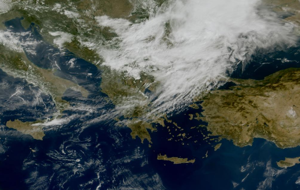 Τελευταία δορυφορική εικόνα νεφοκάλυψης
