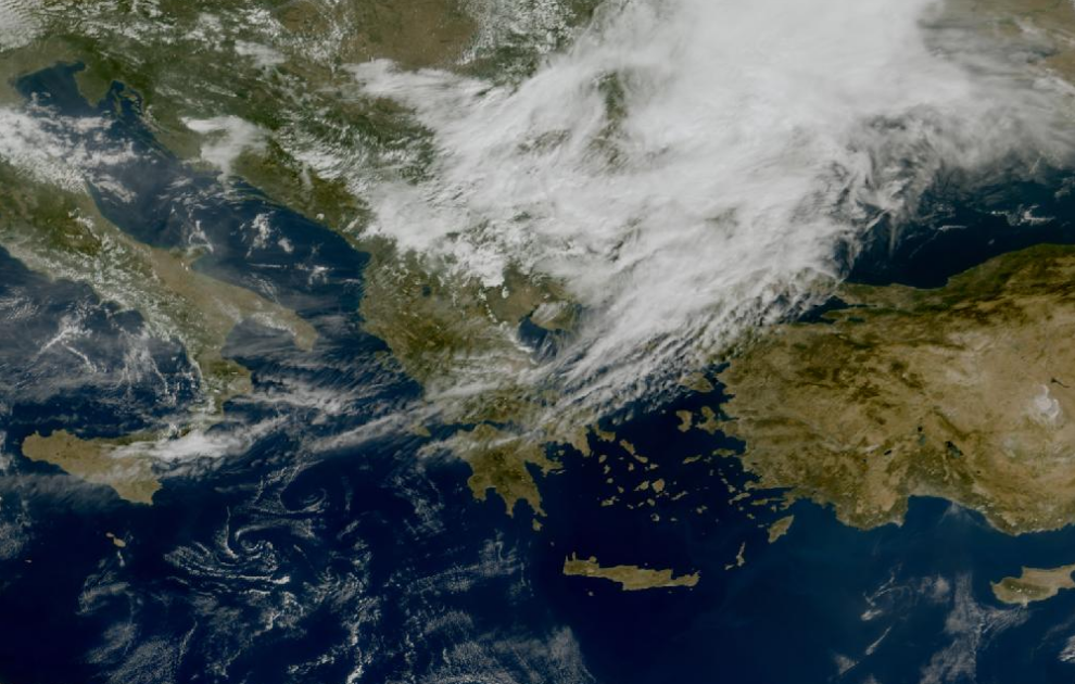 Τελευταία δορυφορική εικόνα νεφοκάλυψης