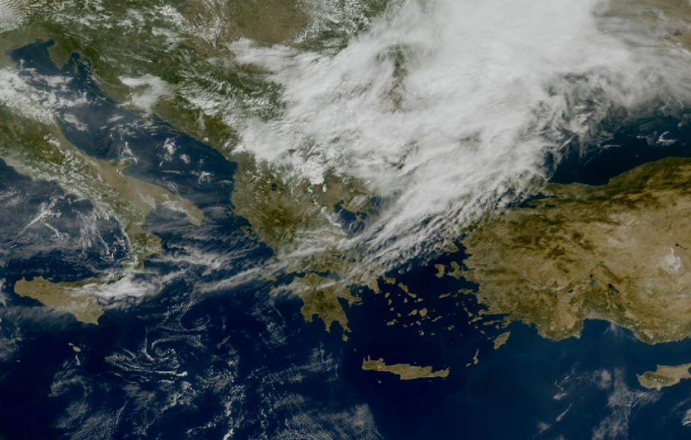 Τελευταία δορυφορική εικόνα νεφοκάλυψης