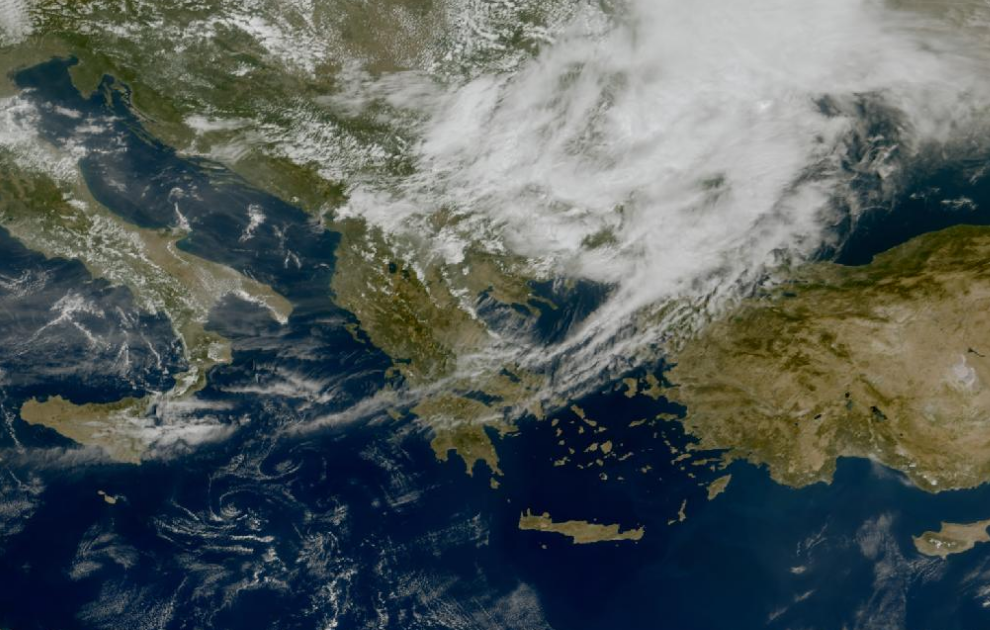 Τελευταία δορυφορική εικόνα νεφοκάλυψης