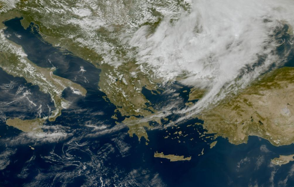 Τελευταία δορυφορική εικόνα νεφοκάλυψης
