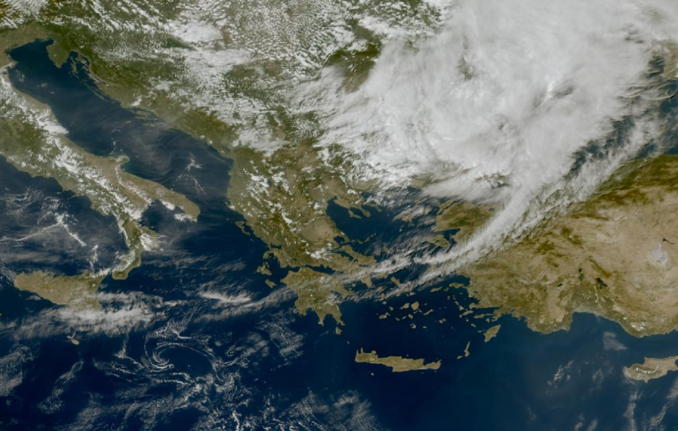 Τελευταία δορυφορική εικόνα νεφοκάλυψης