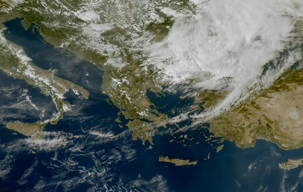 Τελευταία δορυφορική εικόνα νεφοκάλυψης