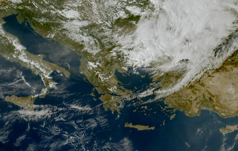 Τελευταία δορυφορική εικόνα νεφοκάλυψης