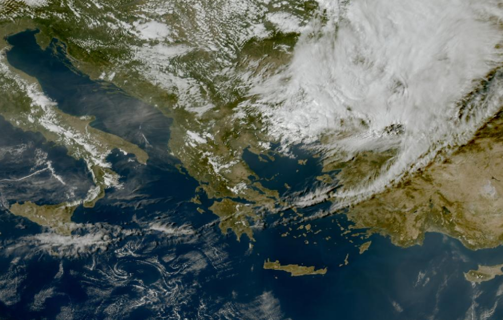 Τελευταία δορυφορική εικόνα νεφοκάλυψης