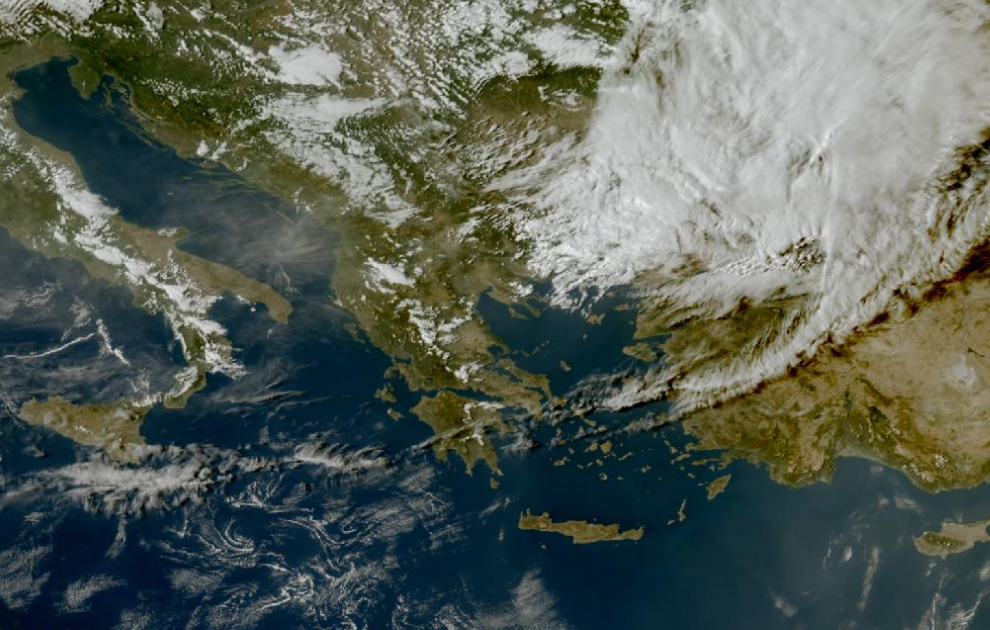 Τελευταία δορυφορική εικόνα νεφοκάλυψης
