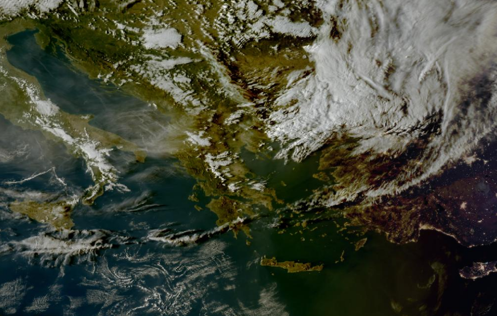 Τελευταία δορυφορική εικόνα νεφοκάλυψης