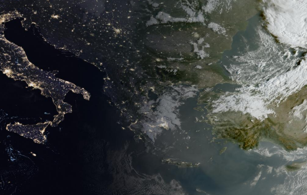 Τελευταία δορυφορική εικόνα νεφοκάλυψης