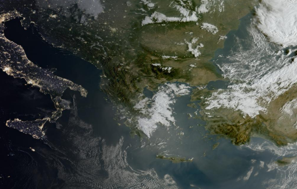 Τελευταία δορυφορική εικόνα νεφοκάλυψης