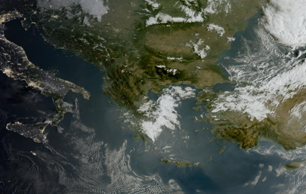 Τελευταία δορυφορική εικόνα νεφοκάλυψης