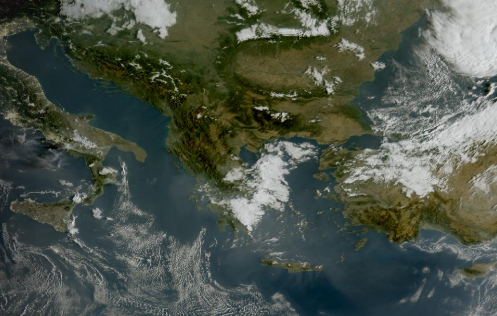 Τελευταία δορυφορική εικόνα νεφοκάλυψης