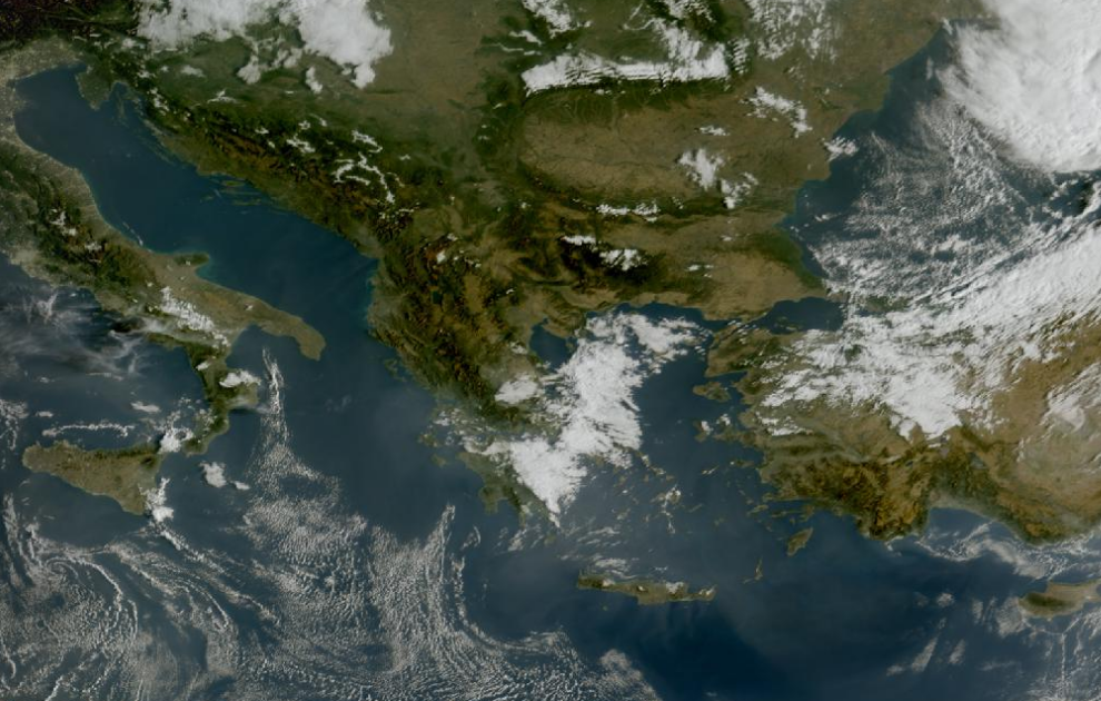 Τελευταία δορυφορική εικόνα νεφοκάλυψης