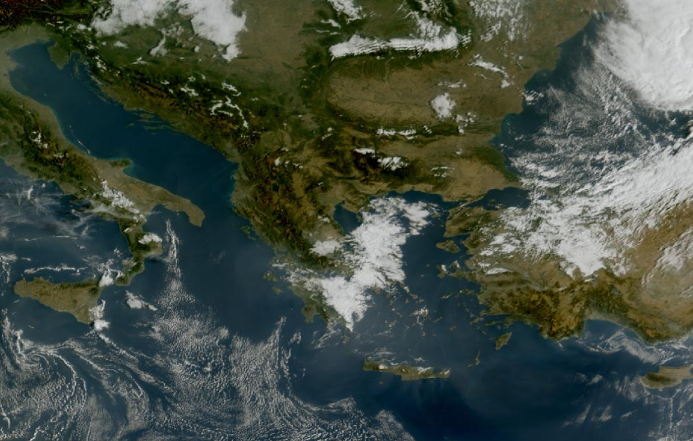 Τελευταία δορυφορική εικόνα νεφοκάλυψης