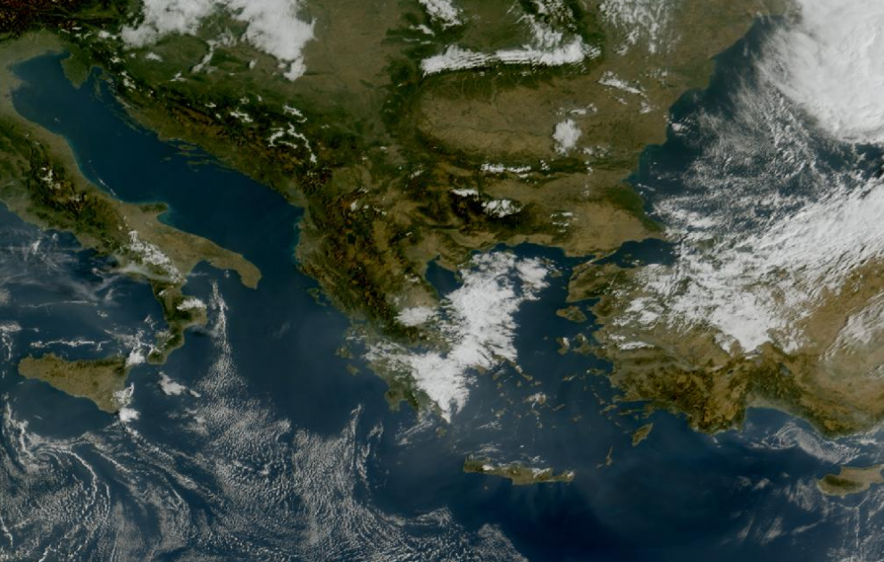 Τελευταία δορυφορική εικόνα νεφοκάλυψης