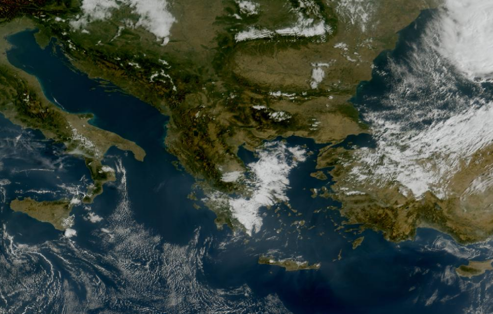 Τελευταία δορυφορική εικόνα νεφοκάλυψης