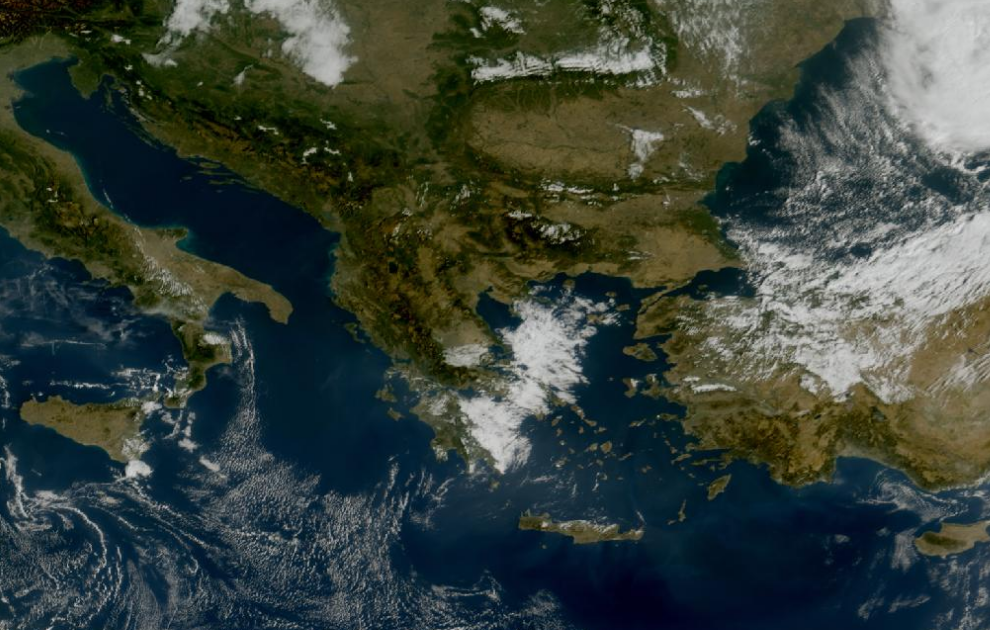 Τελευταία δορυφορική εικόνα νεφοκάλυψης