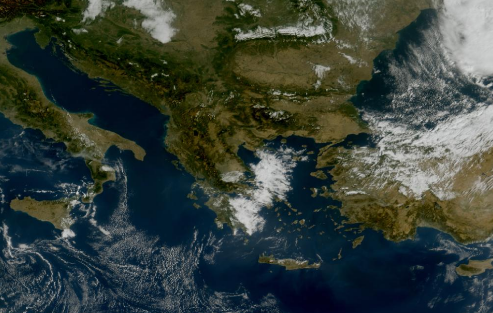 Τελευταία δορυφορική εικόνα νεφοκάλυψης