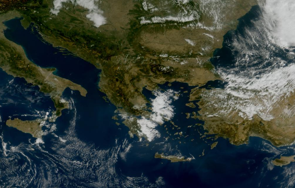 Τελευταία δορυφορική εικόνα νεφοκάλυψης