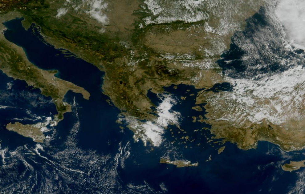 Τελευταία δορυφορική εικόνα νεφοκάλυψης