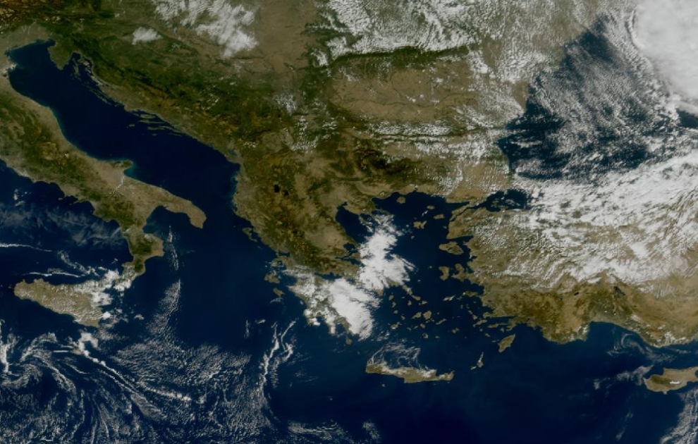 Τελευταία δορυφορική εικόνα νεφοκάλυψης