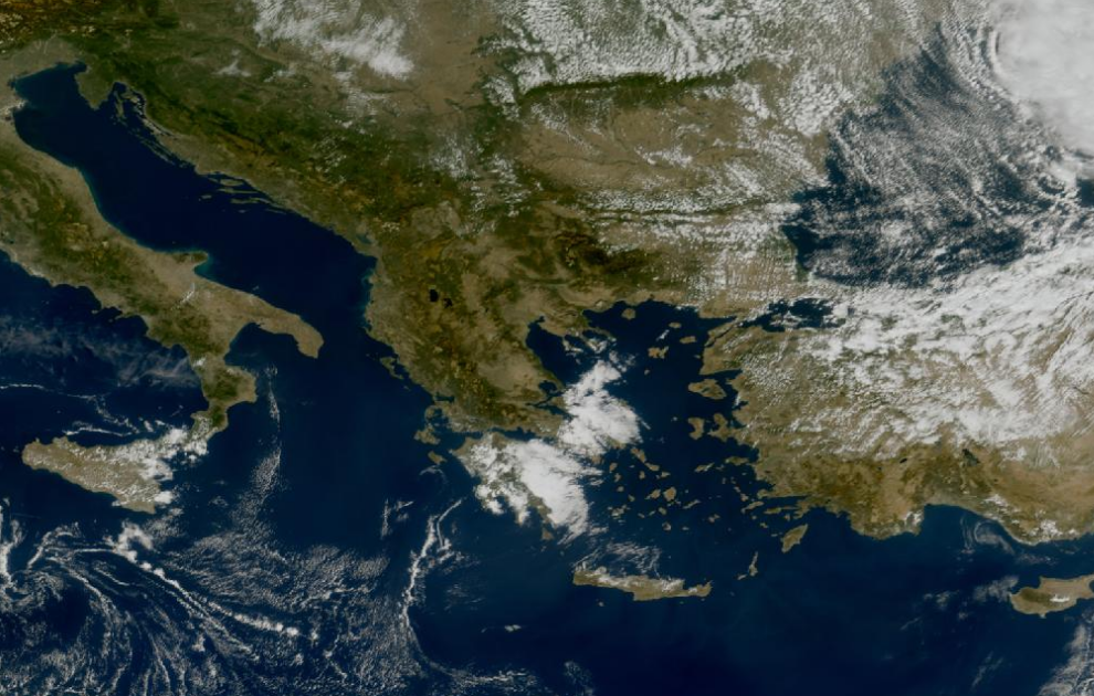 Τελευταία δορυφορική εικόνα νεφοκάλυψης