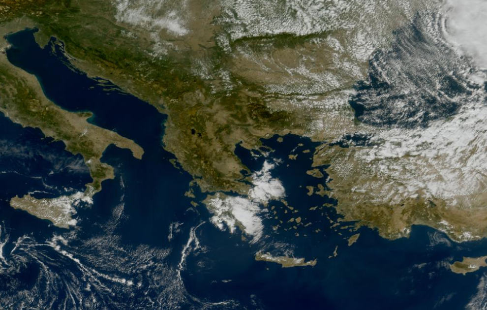 Τελευταία δορυφορική εικόνα νεφοκάλυψης