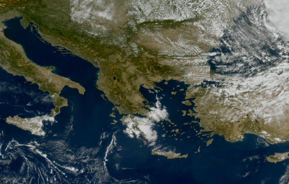 Τελευταία δορυφορική εικόνα νεφοκάλυψης