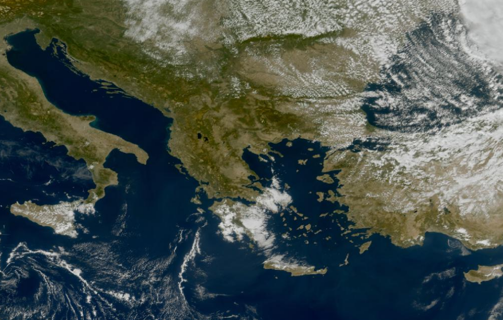 Τελευταία δορυφορική εικόνα νεφοκάλυψης